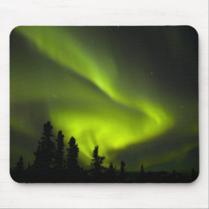 Alfombrilla De Ratón EE. UU., Alaska, Chena Hot Springs. Aurora Boreal