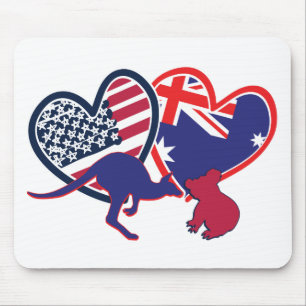 Alfombrilla De Ratón EE.UU.—Austrailia-Love-with-Animals