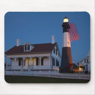 Alfombrilla De Ratón EE. UU., Georgia, Isla Tybee, Bandera ondeando