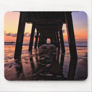 Alfombrilla De Ratón EE. UU., Georgia, Isla Tybee, Muelle en la isla Ty