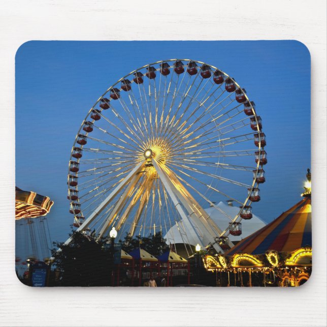 Alfombrilla De Ratón EE.UU., Illinois, Chicago, Cityscapes, Luz (Frente)