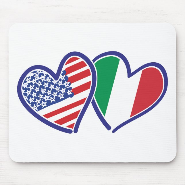 Alfombrilla De Ratón EE.UU.—Italia-amor (Frente)