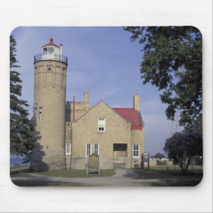 Alfombrilla De Ratón EE. UU., Michigan Faro de Old Mackinac Point