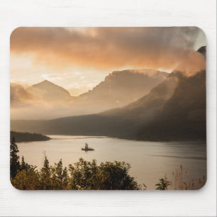 Alfombrilla De Ratón EE. UU., Montana, Parque Nacional Glaciar. Amanece