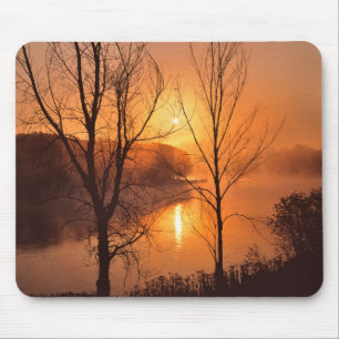 Alfombrilla De Ratón EE. UU., Nueva Inglaterra, Maine. Amanecer de otoñ