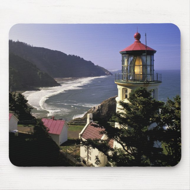 Alfombrilla De Ratón EE. UU., Oregón, Florence. Faro de Heceta Head (Frente)