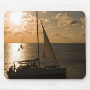 Alfombrilla De Ratón EE. UU., Texas, Isla South Padre. Barco de vela