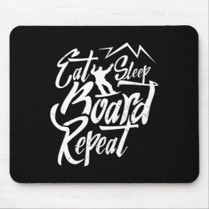 Alfombrilla De Ratón Eee Sleep Board Repetir Snowboarder Snowboarding S