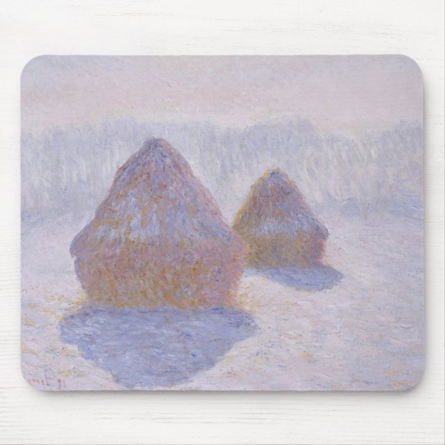 Alfombrilla De Ratón Efecto de los Haystacks de Claude Monet el | de la (Frente)
