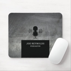 Alfombrilla De Ratón Efecto Metalizado cratado, Podcaster, Podcast