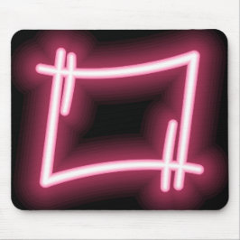 Alfombrilla De Ratón Efecto Rosa brillante sobre negro