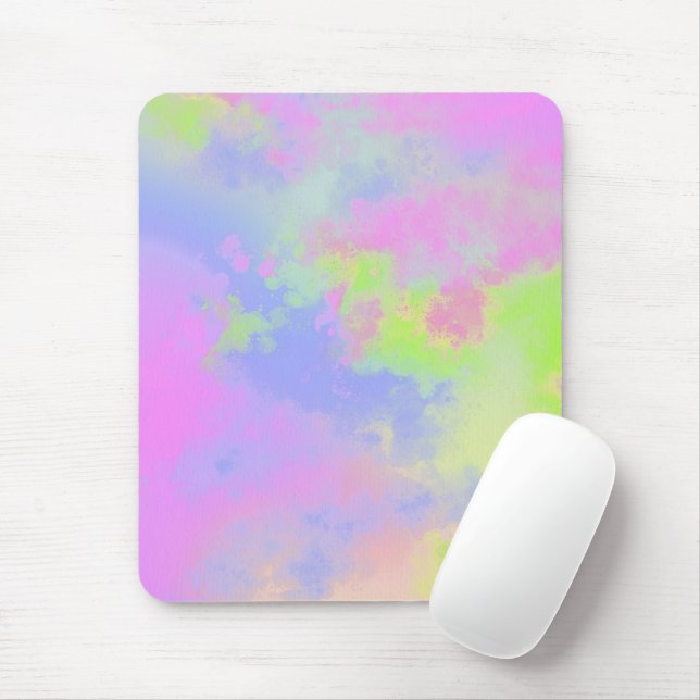 Alfombrilla De Ratón Efecto salpicador de pinturas arcoiris (Con ratón)