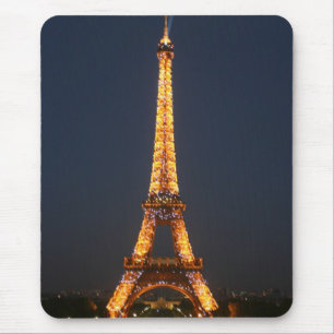 Alfombrilla De Ratón Eiffel en la noche