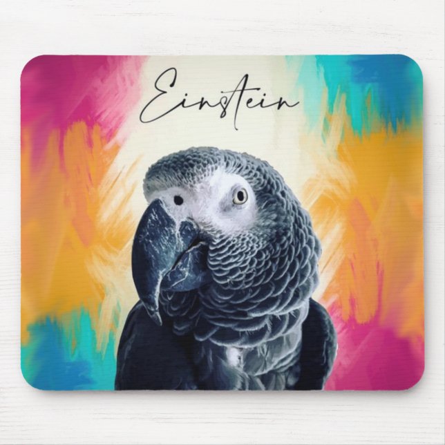 Alfombrilla De Ratón Einstein Parrot Mouse Pad (Frente)
