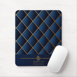 Alfombrilla de ratón ejecutiva dorada Navy de lujo