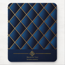 Alfombrilla de ratón ejecutiva dorada Navy de lujo