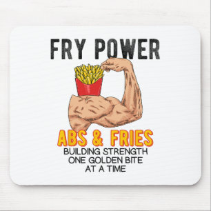 Alfombrilla De Ratón Ejercicio divertido de abdominales con papas frita