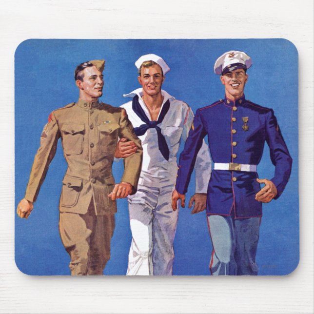 Alfombrilla De Ratón Ejército, marina de guerra y infantes de marina (Frente)