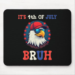 Alfombrilla De Ratón El 4 De Julio Bruh Bald Eagle Patriótico Americano