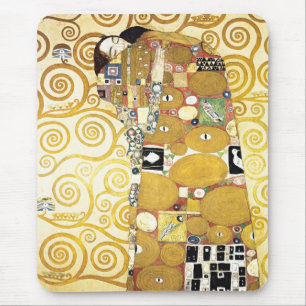 Alfombrilla De Ratón El abrazo de Gustav Klimt Painting Artwork