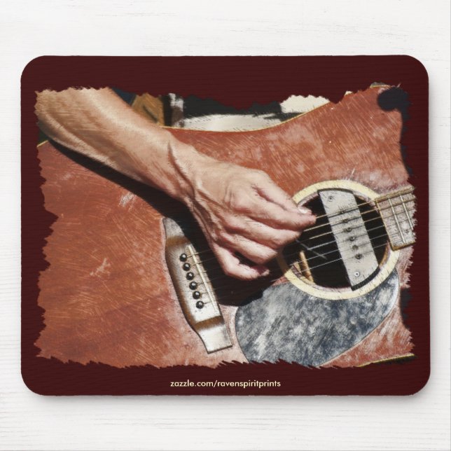 Alfombrilla De Ratón EL AMANTE DE LA MÚSICA GUITARISTA Mousepad (Frente)