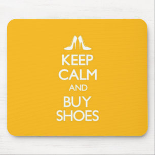Alfombrilla De Ratón El amarillo mantiene tranquilo y compra zapatos