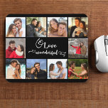 Alfombrilla De Ratón El amor es algo maravilloso 10 Collage de fotos ne<br><div class="desc">Panel de ratón Personalizado con 10 de tus fotos favoritas. La cita dice "el amor es algo maravilloso", escrito en caligrafía decorativa. La plantilla de fotos está configurada para que puedas agregar tus fotos, trabajando en el sentido de las agujas del reloj desde arriba a la izquierda. Sus fotos se...</div>