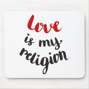 Alfombrilla De Ratón El amor es mi religión