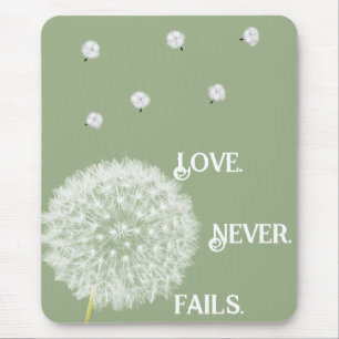 Alfombrilla De Ratón El amor nunca falla Dandelion1 Corintios 13