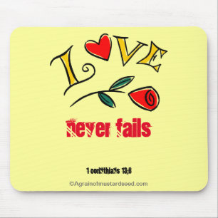 Alfombrilla De Ratón El amor nunca falla ROSA