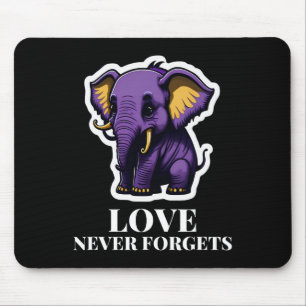 Alfombrilla De Ratón El amor nunca olvida el elefante para los Chicas A