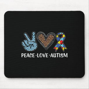 Alfombrilla De Ratón El amor por la paz el autismo rompe con el autismo