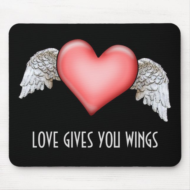 Alfombrilla De Ratón El amor te da alas (Frente)