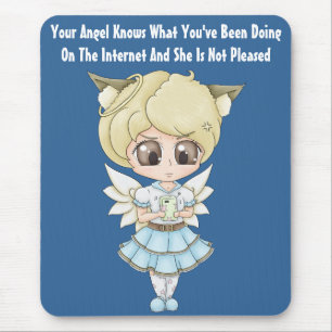 Alfombrilla De Ratón El ángel sabe lo que usted ha estado haciendo en