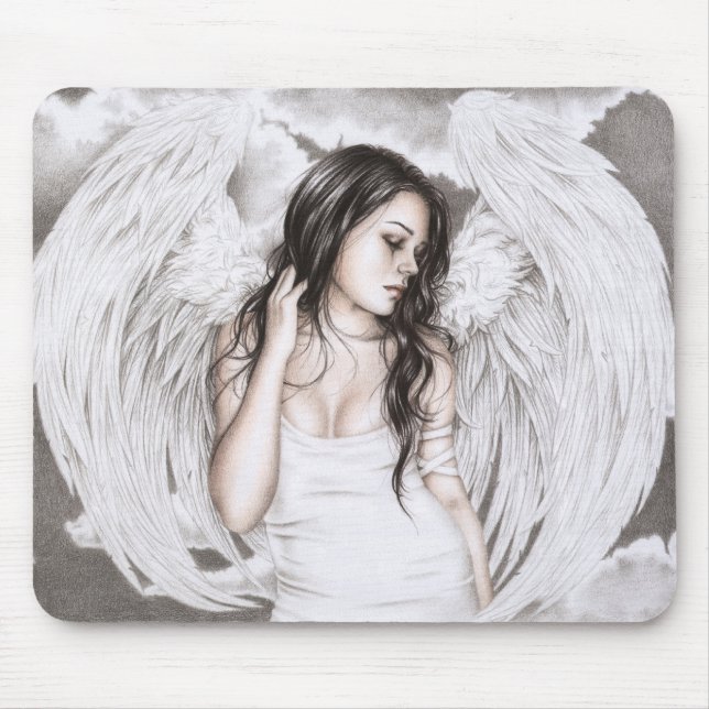 Alfombrilla De Ratón El ángel triste Mousepad (Frente)
