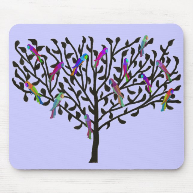 Alfombrilla De Ratón El árbol Mousepad del loro (Frente)