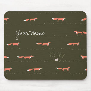 Alfombrilla De Ratón El arbolado Foxes Mousepad