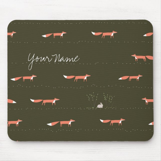 Alfombrilla De Ratón El arbolado Foxes Mousepad (Frente)