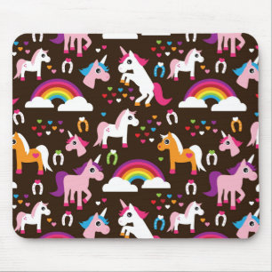 Alfombrilla De Ratón el arco iris del unicornio embroma el caballo del