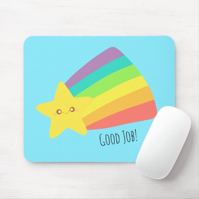 Alfombrilla De Ratón El arcoiris de una estrella corta (Con ratón)