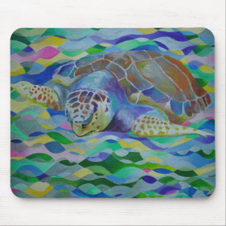 Alfombrilla De Ratón El arte colorido de la tortuga de la cabeza del ár