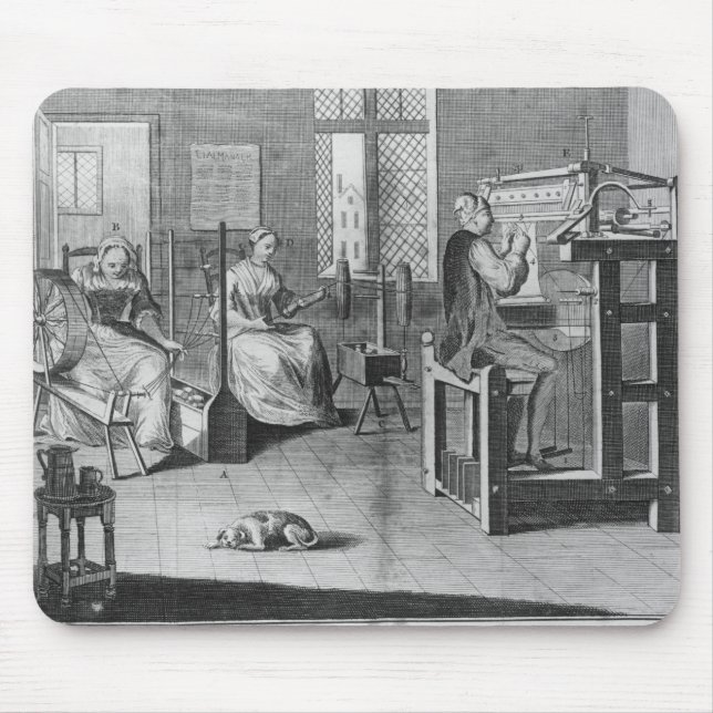 Alfombrilla De Ratón El arte de Media-Marco-Trabajo-Hacer punto (Frente)