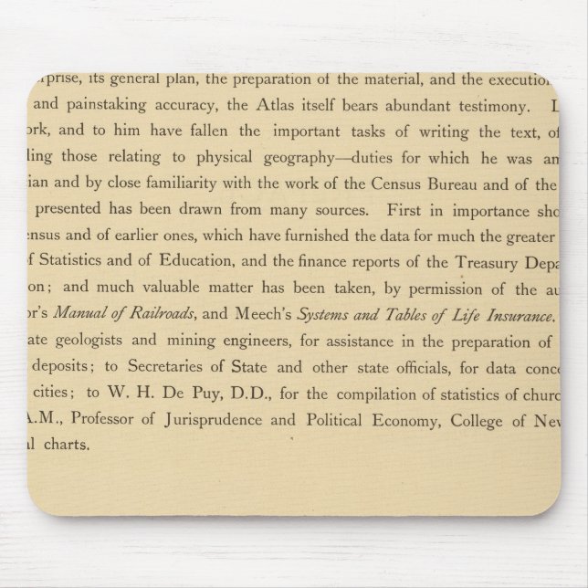 Alfombrilla De Ratón El atlas estadístico de Scribner (Frente)