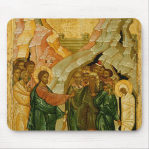 Alfombrilla De Ratón El aumento de Lazarus, icono ruso