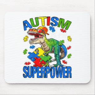Alfombrilla De Ratón El autismo de dinosaurio raex es mi premio al auti