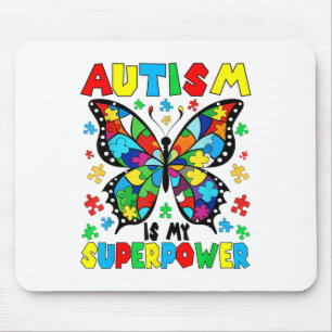 Alfombrilla De Ratón El Autismo De La Mariposa Cuta Es Mi Chica De Auti