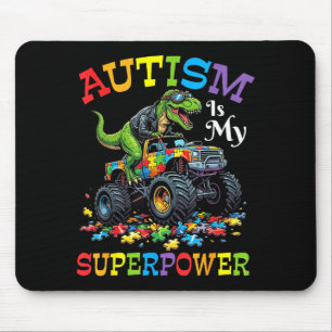 Alfombrilla De Ratón El autismo es mi súper poder camionero dinosaurio