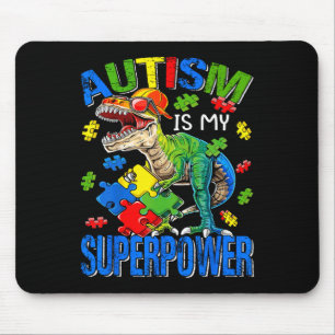 Alfombrilla De Ratón El autismo es mi superpoder el dinosaurio de conci