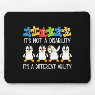 Alfombrilla De Ratón El autismo pingüino no es una discapacidad, es una