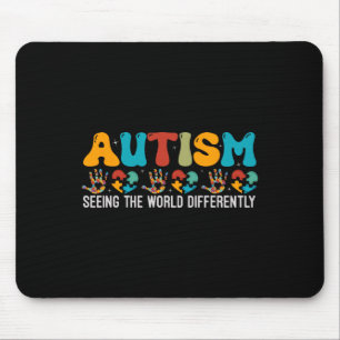 Alfombrilla De Ratón El autismo ve el mundo de manera diferente como un